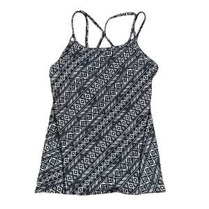 GAIAM Black & White Razorback Active Top Size M